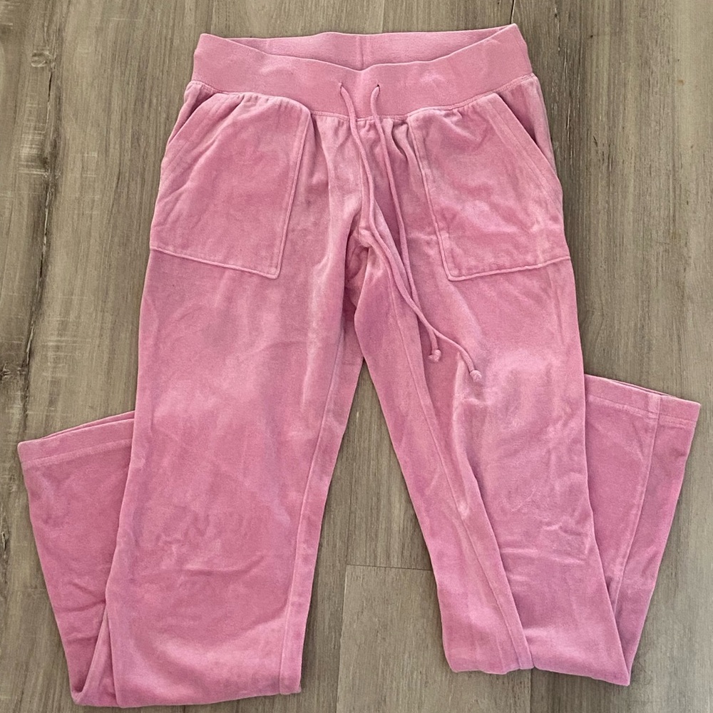 Pink Velour Jogger Pants